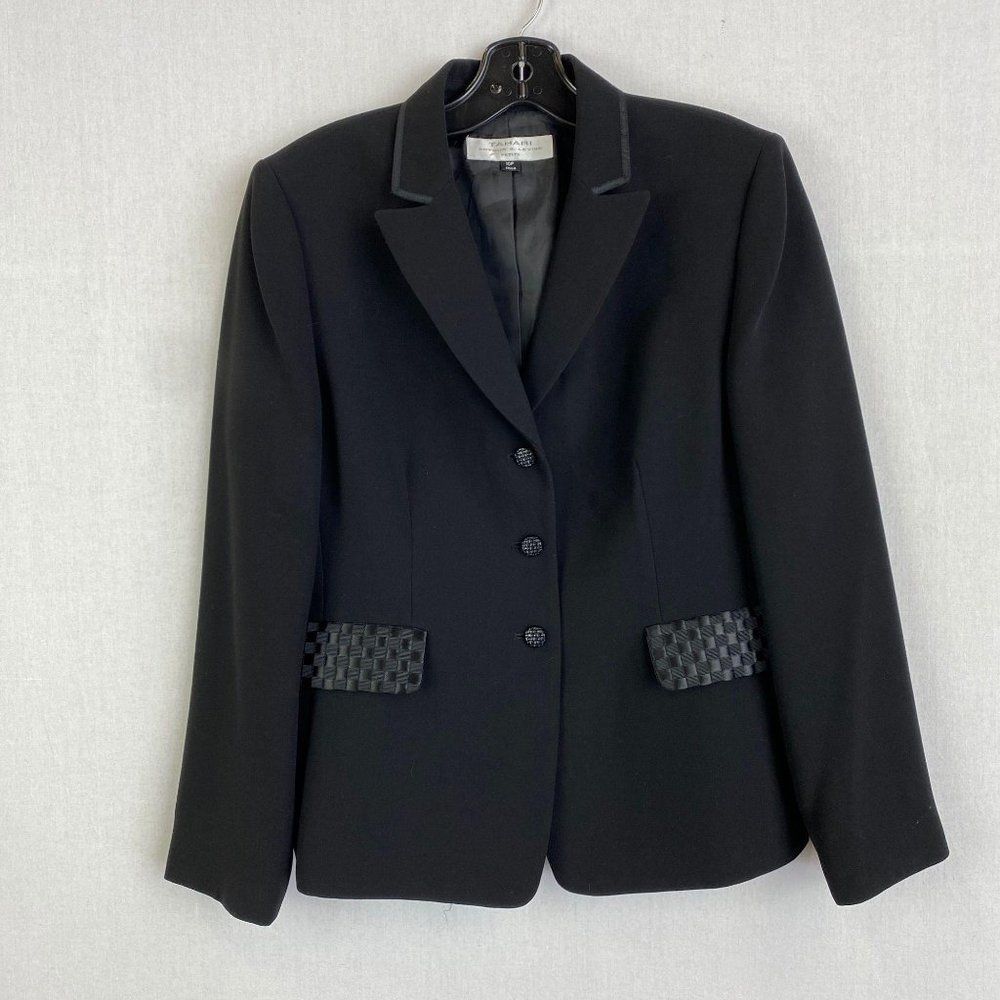 TAHARI ARTHUR S. LEVINE Black Blazer